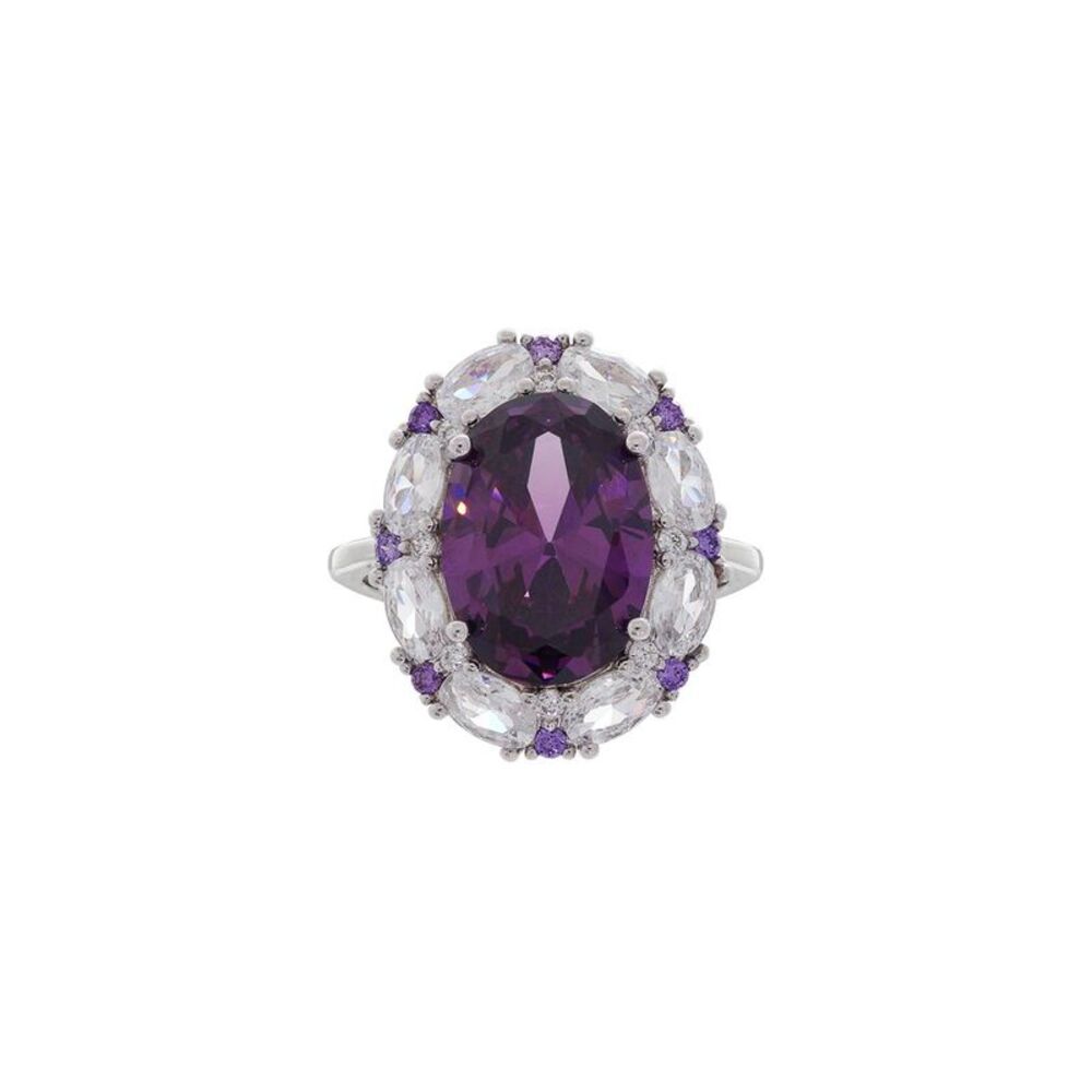 Jankuo Plated Cz Cocktail Ring